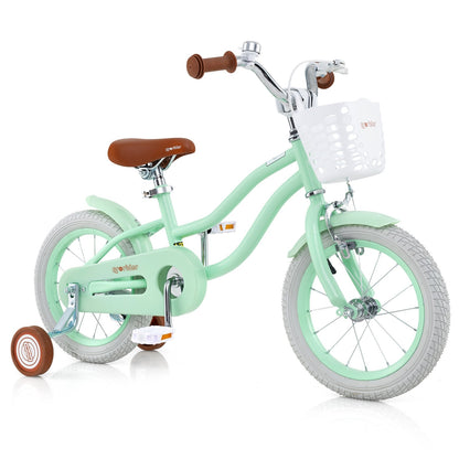 14 Inch Kids Bike with Adjustable Seat and Bell for Kids 3-8 Years Olds-14 inches, Green Kids Bike Green  at Gallery Canada