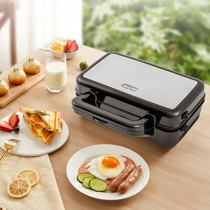 3-in-1 1200W Sandwich Maker with Removable Non-Stick Plates, Black Small Appliances   at Gallery Canada