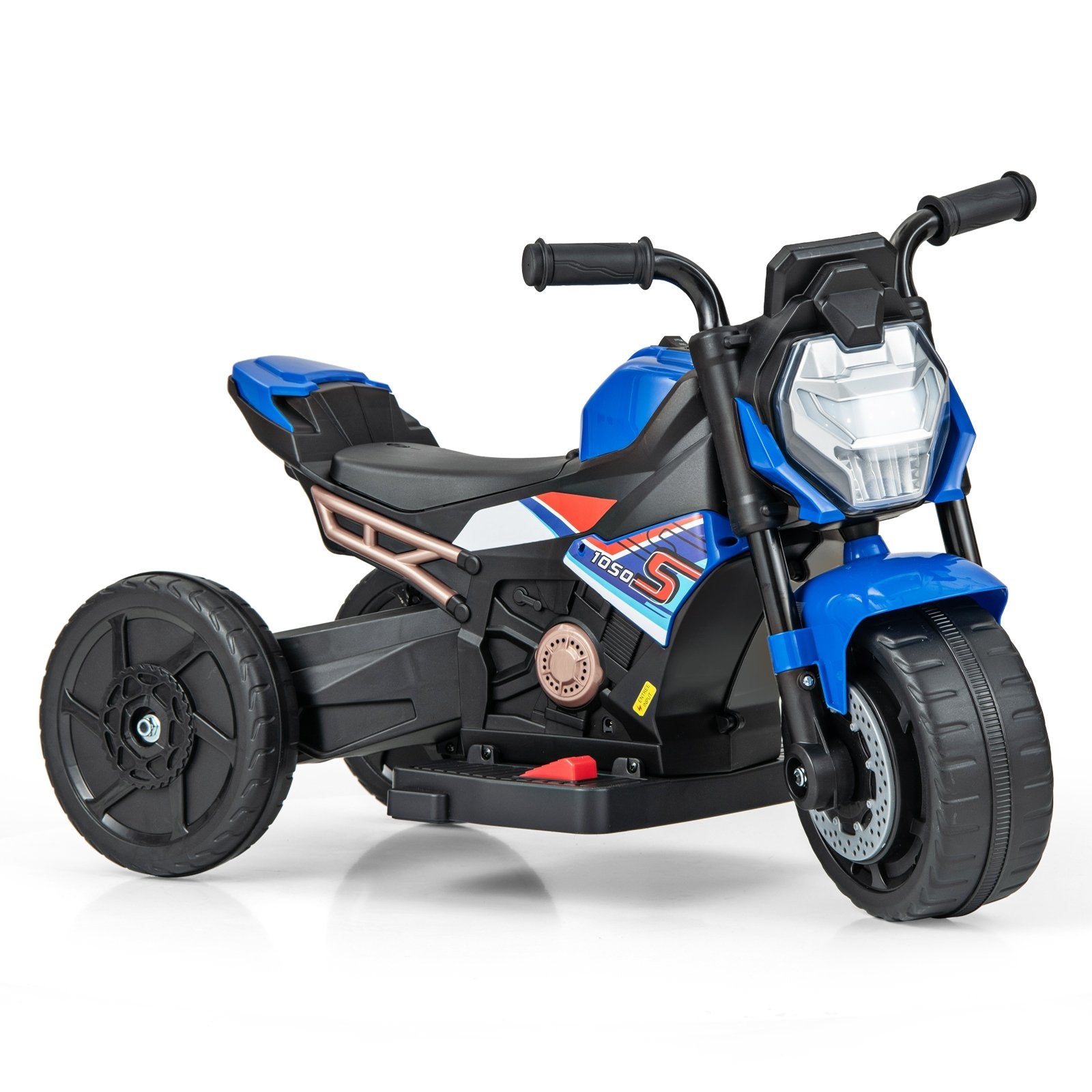 Kids Ride-on Motorcycle 6V Battery Powered Motorbike with Detachable Training Wheels, Blue Powered Ride On Toys   at Gallery Canada