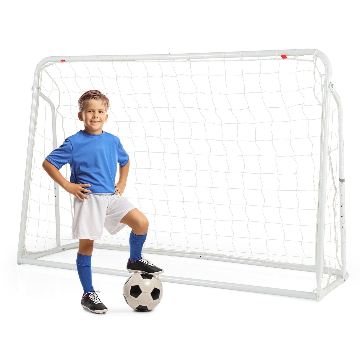 2-in-1 Kids Soccer Rebounder and Soccer Goal with Adjustable Height, White Sport Equipments White  at Gallery Canada