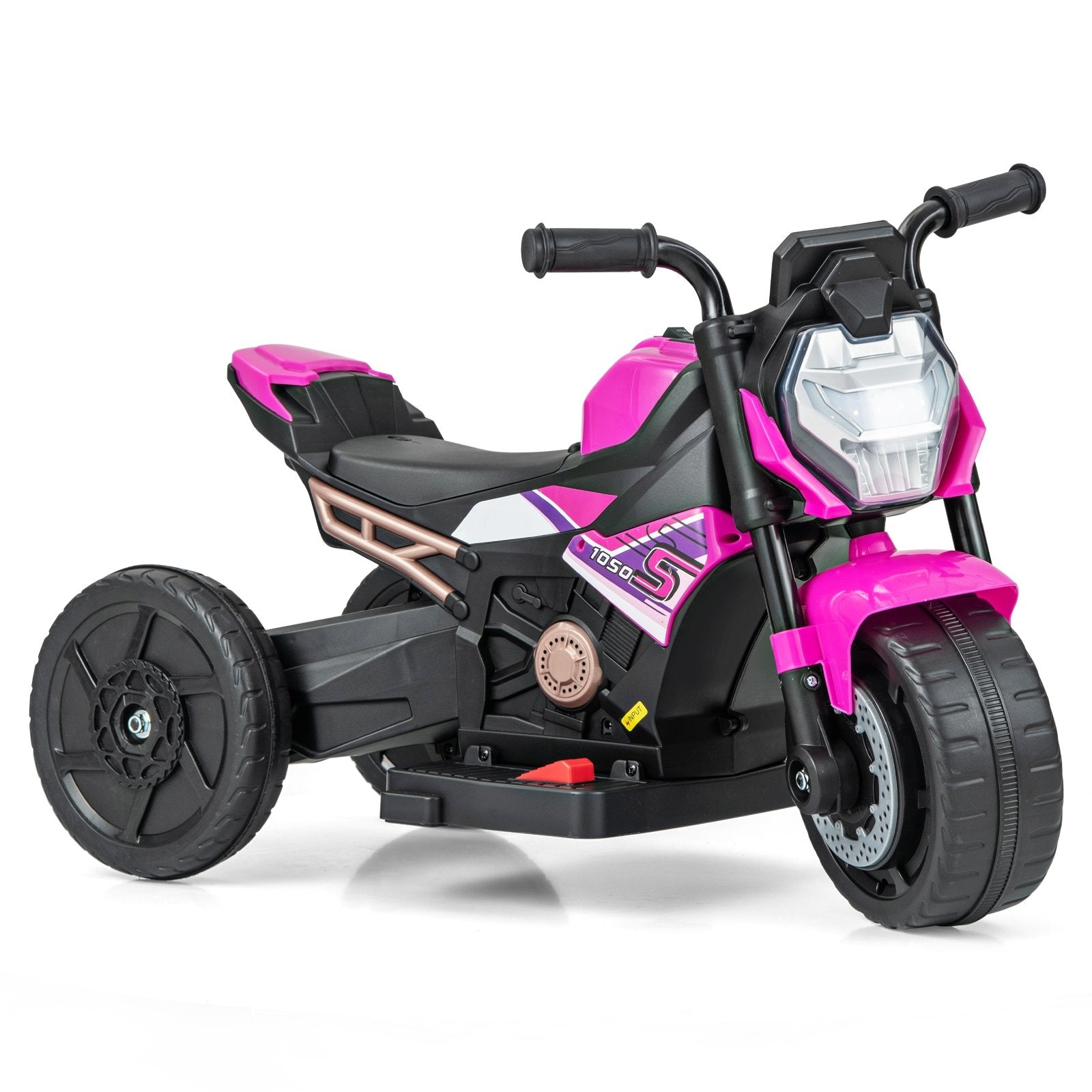 Kids Ride-on Motorcycle 6V Battery Powered Motorbike with Detachable Training Wheels, Pink Powered Ride On Toys   at Gallery Canada