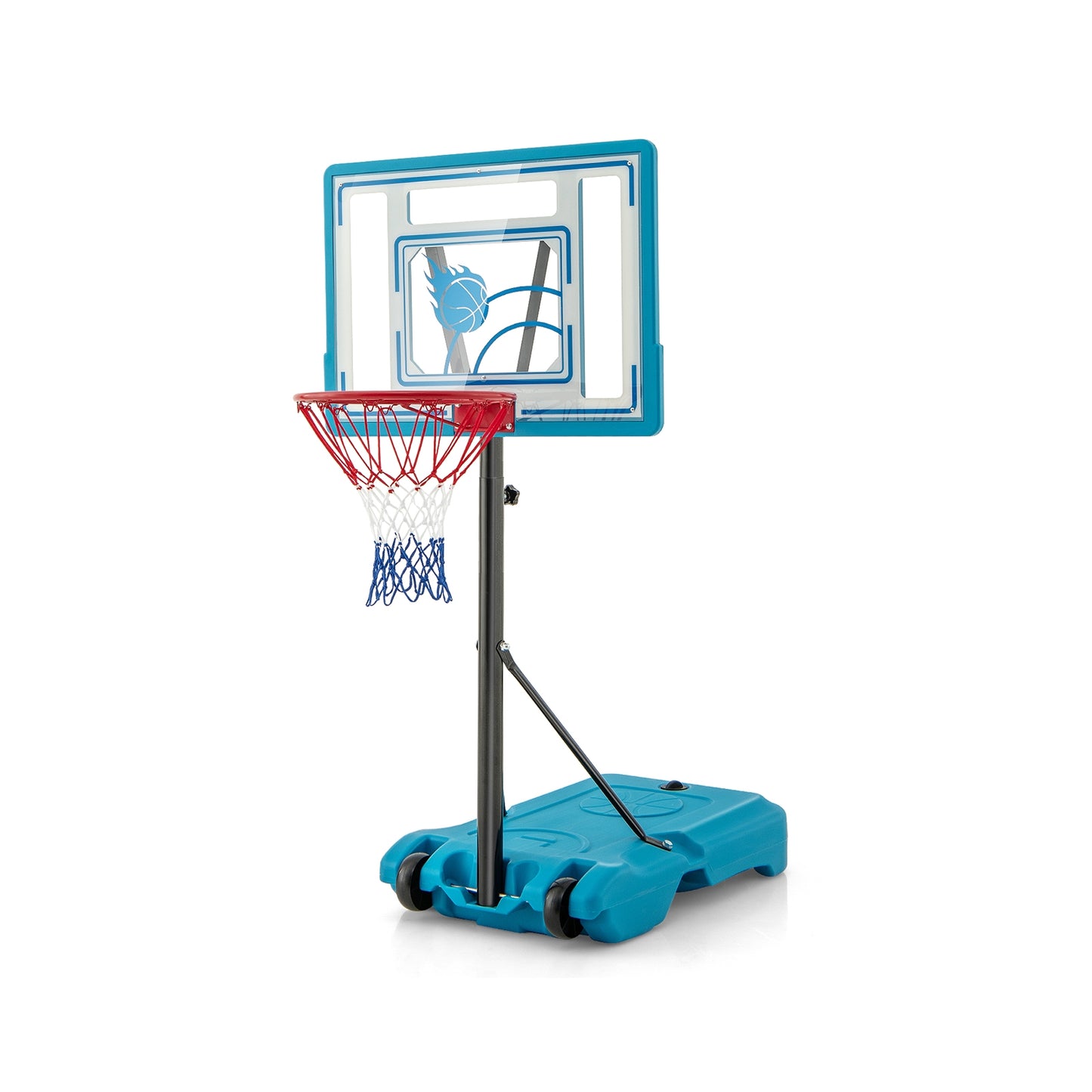 3.8-4.4 Feet Height Adjustable Pool Basketball Hoop for Kids Teens and Adults, Blue Sport Equipments Blue  at Gallery Canada