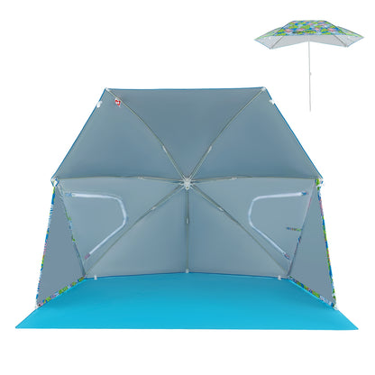 UPF50+ Sun Protection Beach Umbrella Tent with Portable Carrying Bag, Blue Tents Blue  at Gallery Canada