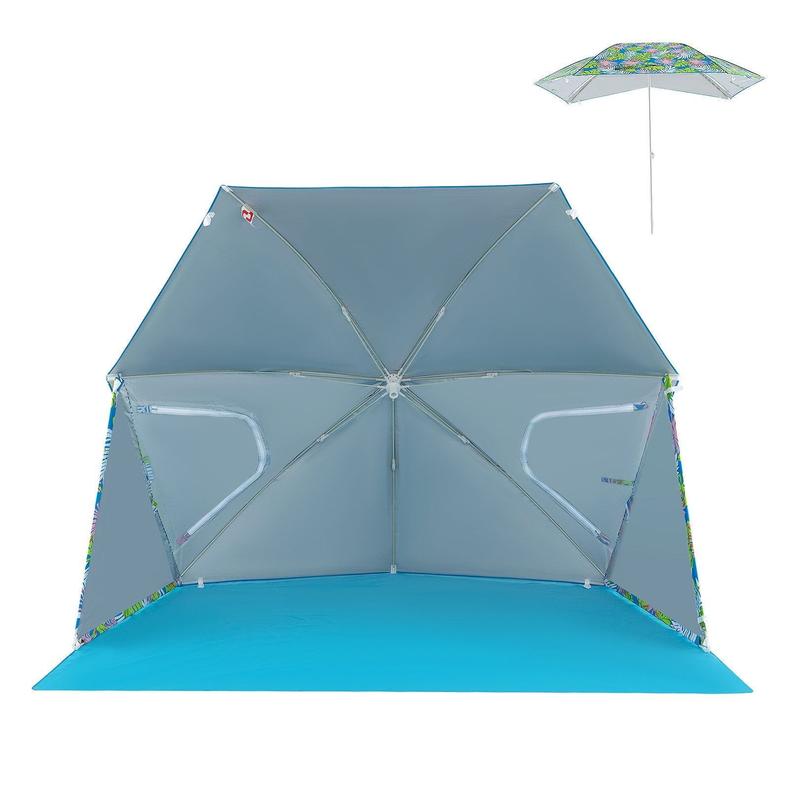 UPF50+ Sun Protection Beach Umbrella Tent with Portable Carrying Bag, Blue Tents Blue at Gallery Canada