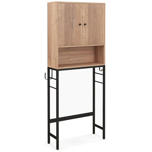 Over The Toilet Storage Cabinet with 2 Doors and Adjustable Shelf, Natural Wall Cabinets Natural  at Gallery Canada