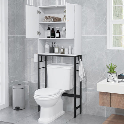 Over The Toilet Storage Cabinet with 2 Doors and Adjustable Shelf, White Wall Cabinets   at Gallery Canada