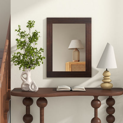 Wood Framed Wall Mirror for Bedroom Living Room Vanity Entryway, Brown Wall Mirrors   at Gallery Canada