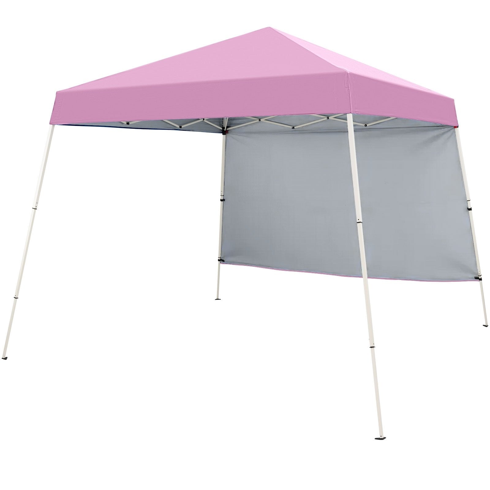 8 X 8 Feet Pop up Canopy Tent with 1 Sidewall and Portable Backpack, Pink