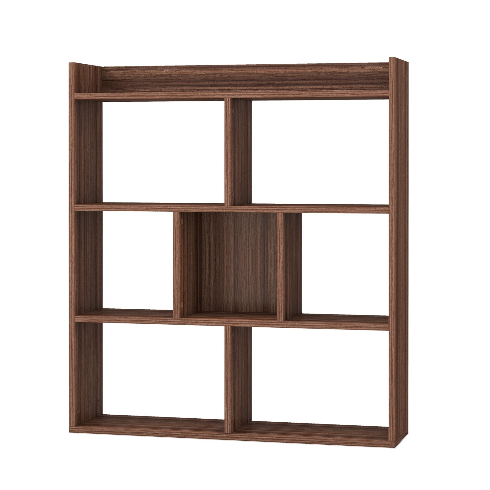 7 Cubes Open-back Bookshelf with Anti-Toppling Devices, Walnut Bookcases   at Gallery Canada