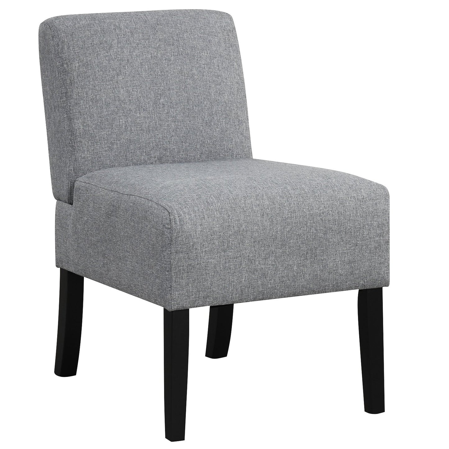 Upholstered Living Room Chair with Rubber Wood Legs, Dark Gray Dining Chairs Dark Gray  at Gallery Canada