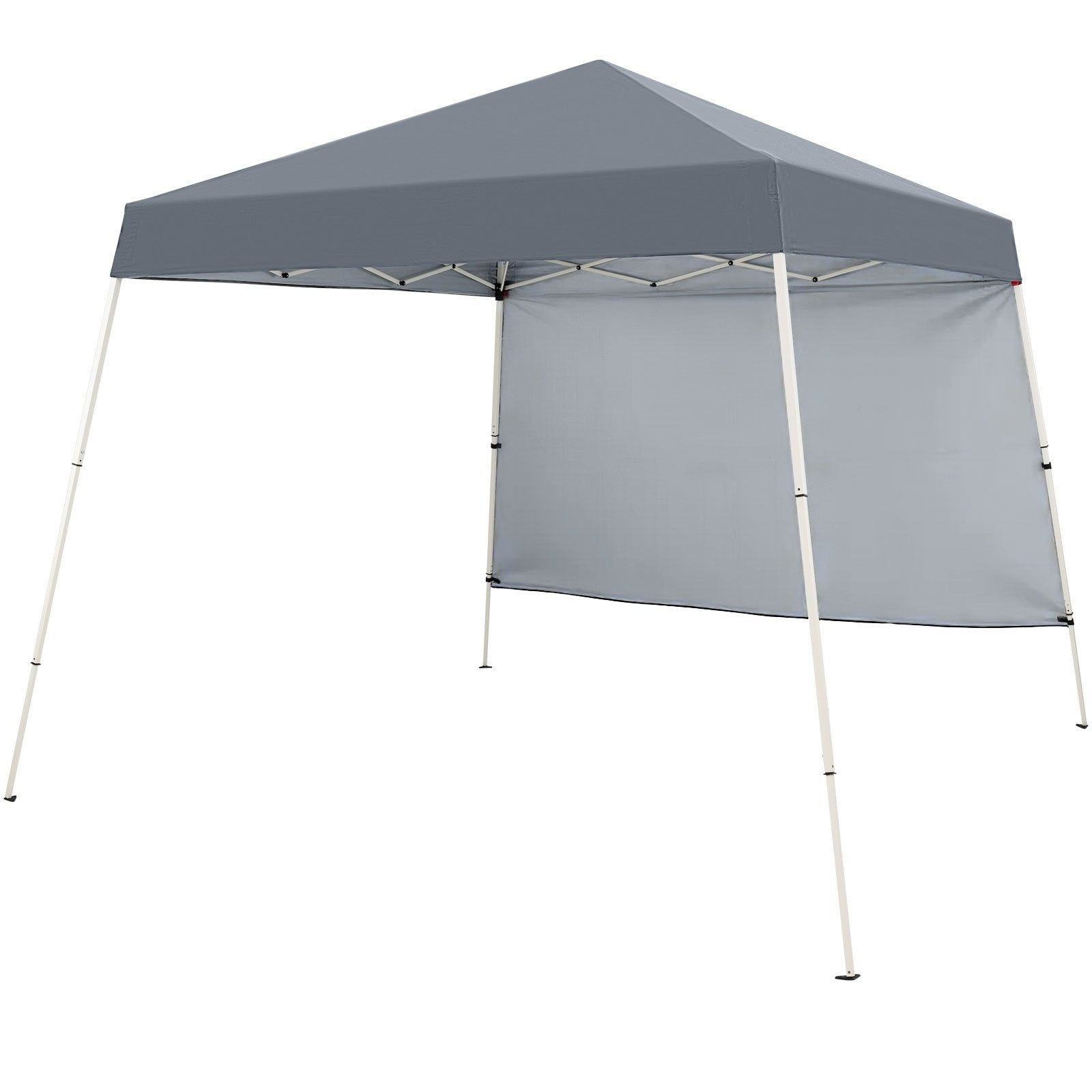 8 X 8 Feet Pop up Canopy Tent with 1 Sidewall and Portable Backpack, Gray