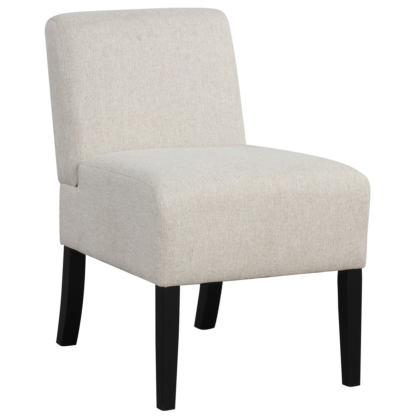 Upholstered Living Room Chair with Rubber Wood Legs, Beige Dining Chairs Beige  at Gallery Canada