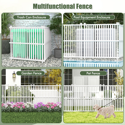 Air Conditioner Fence Panel with Metal Ground Stakes for Outside, White Decorative Fencing & Flooring   at Gallery Canada