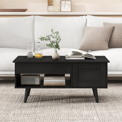 Lift Top Coffee Table with Storage and Hidden Compartment, Black Coffee Tables   at Gallery Canada