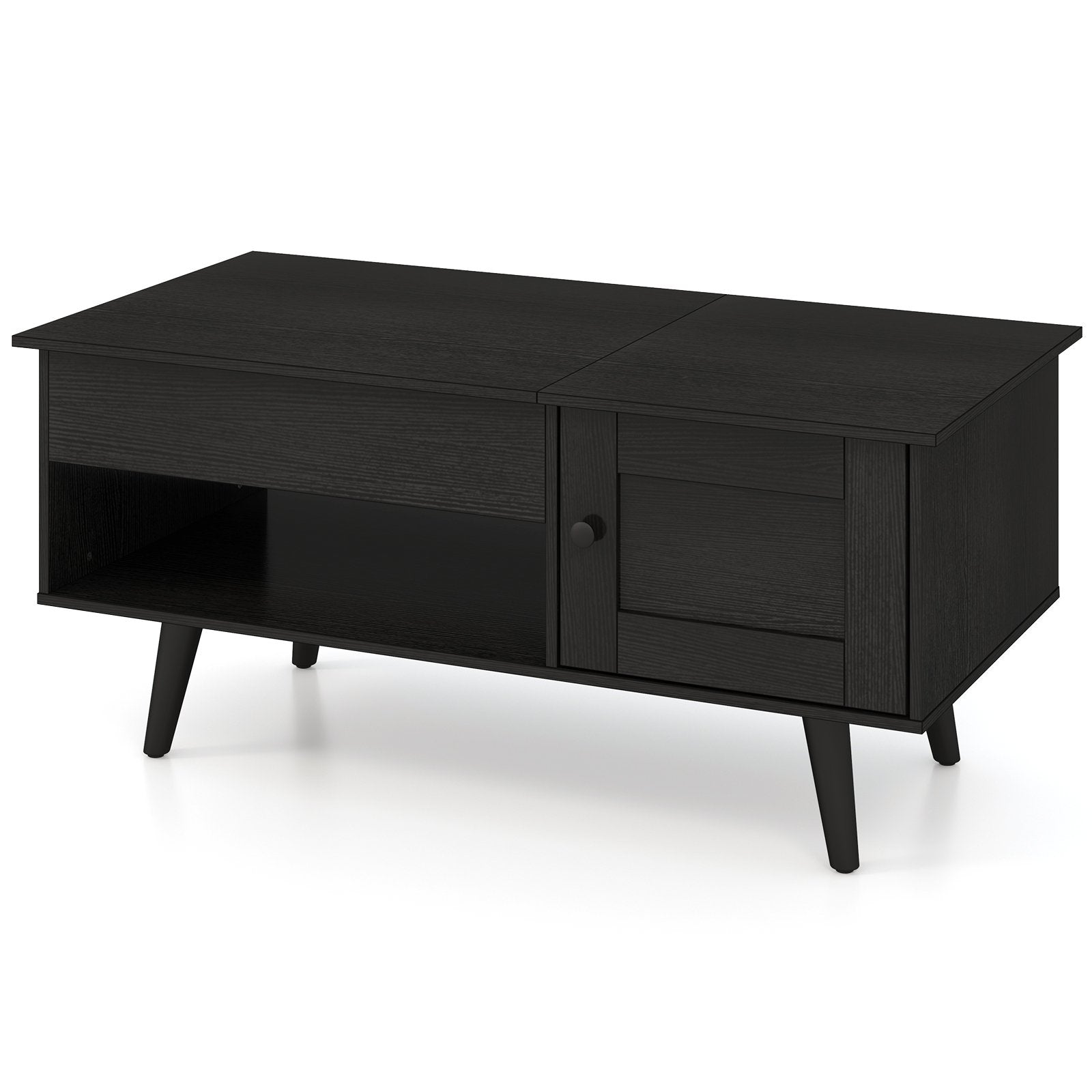 Lift Top Coffee Table with Storage and Hidden Compartment, Black Coffee Tables   at Gallery Canada