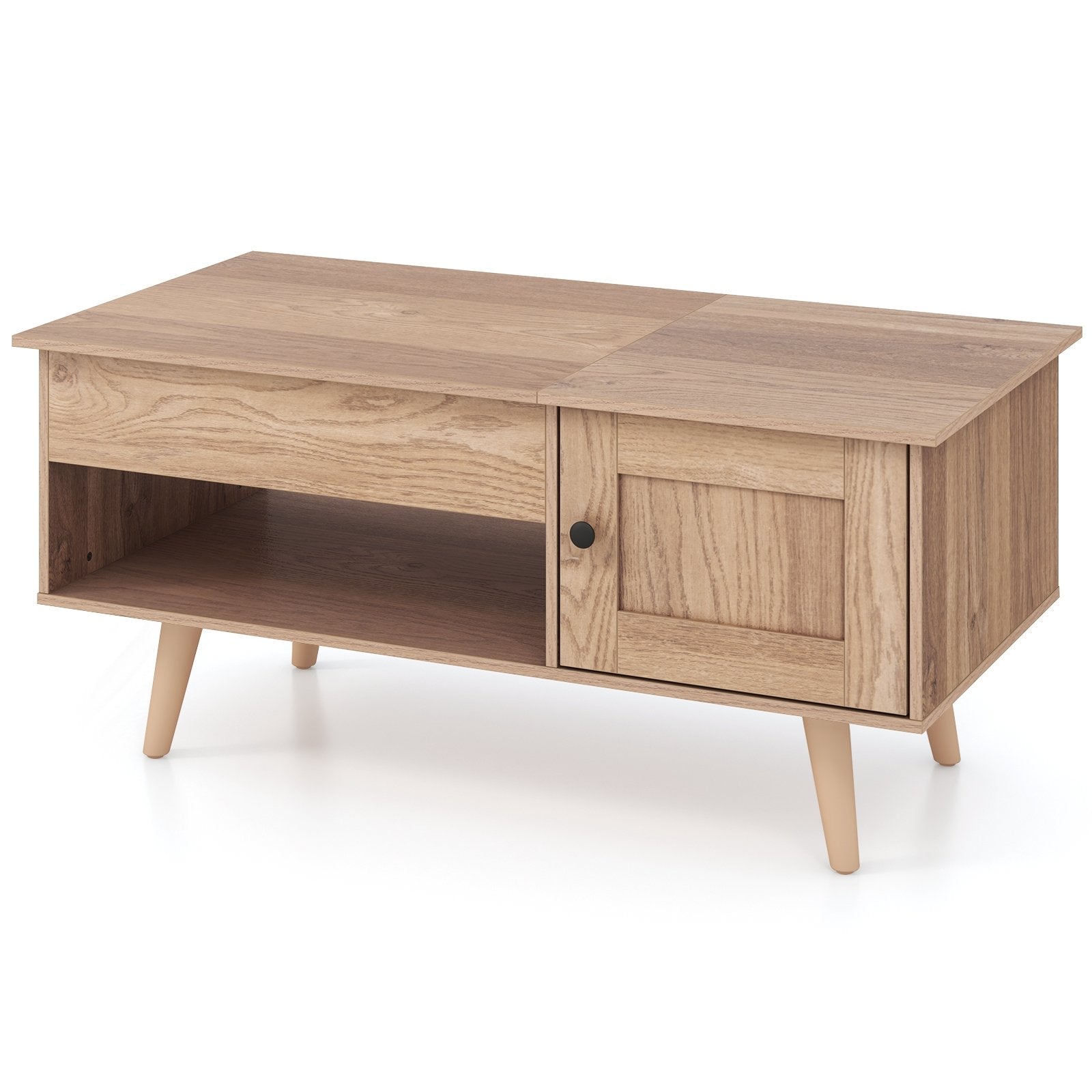 Lift Top Coffee Table with Storage and Hidden Compartment, Natural Coffee Tables   at Gallery Canada