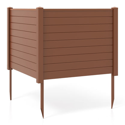 Outdoor PVC Air Conditioner Fence with 20 Inch Long Stakes, Brown Decorative Fencing & Flooring Brown  at Gallery Canada