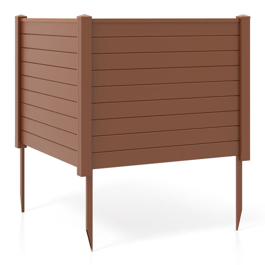 Outdoor PVC Air Conditioner Fence with 20 Inch Long Stakes, Brown Decorative Fencing & Flooring Brown  at Gallery Canada