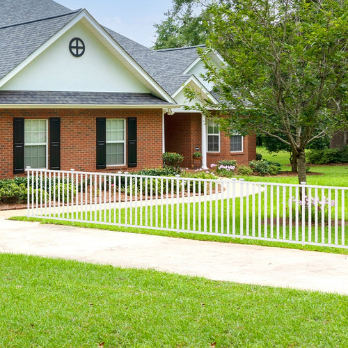 2 Piece 80 x 51 Inch Vinyl Picket Fence for Garden, White