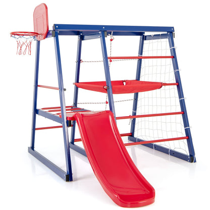 7-In-1 Metal Toddler Climbing Toys for 3-7 Years Old, Blue Climbers & Slides Blue  at Gallery Canada