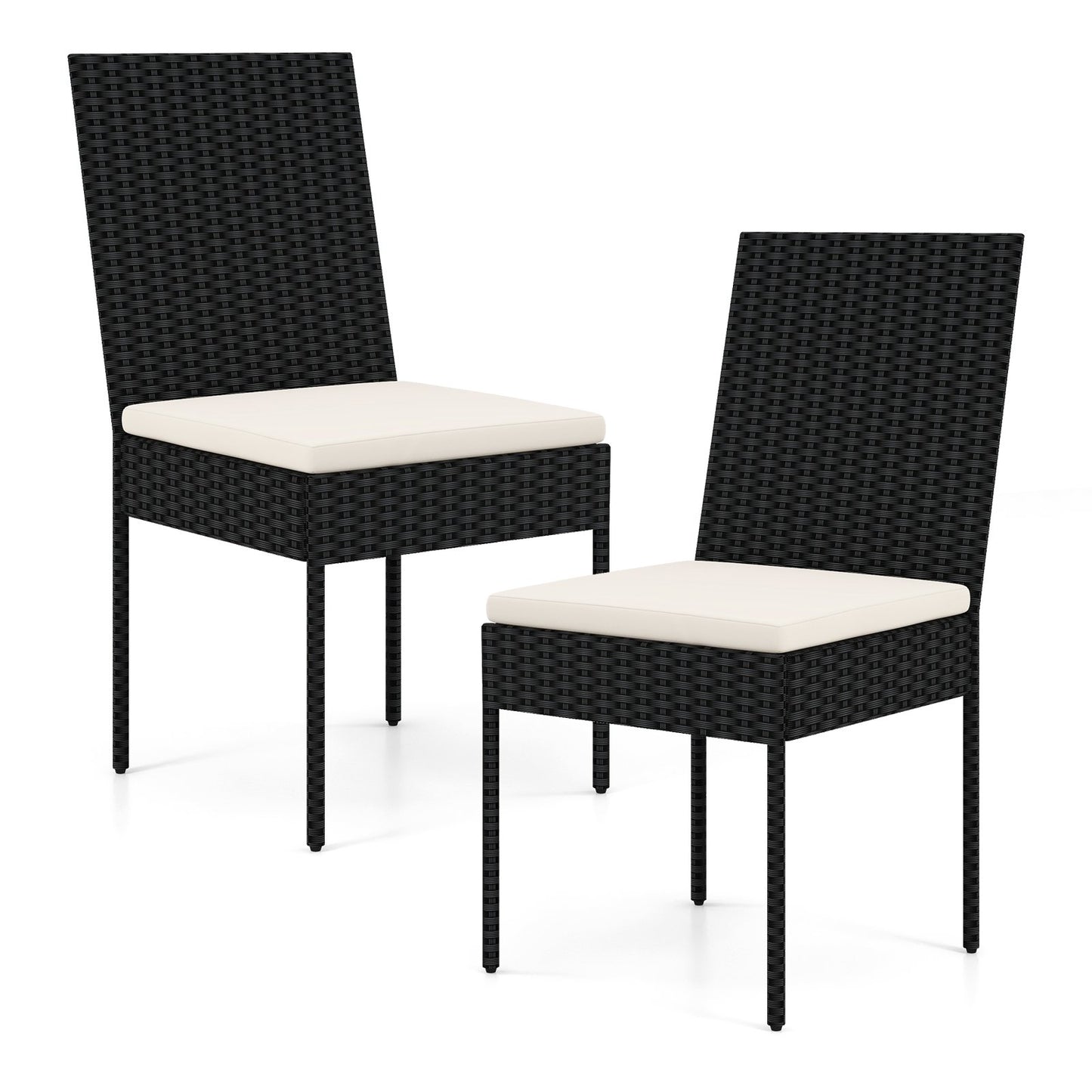 PE Wicker Patio Chairs Set of 2/4 with Cushions for Porch Deck Garden and Backyard-2 Pieces Patio Bar Furniture Options  at Gallery Canada