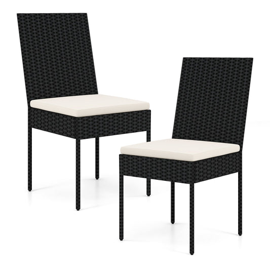 PE Wicker Patio Chairs Set of 2/4 with Cushions for Porch Deck Garden and Backyard-2 Pieces Patio Bar Furniture Options  at Gallery Canada