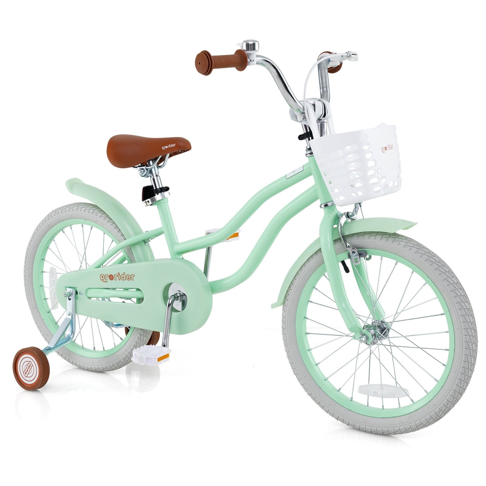 18 Inch Kids Bike with Adjustable Seat and Bell for Kids 3-8 Years Olds-18 inches, Green Kids Bike Green  at Gallery Canada