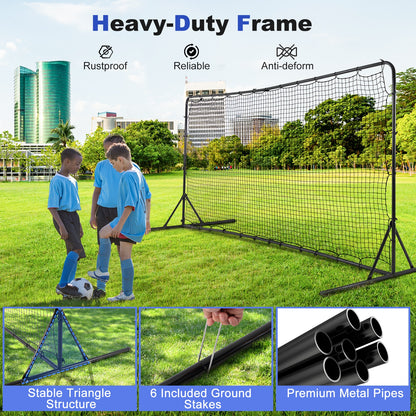 12 x 6 Feet Soccer Rebounder Net with All Weather Net, Black Sport Equipments   at Gallery Canada