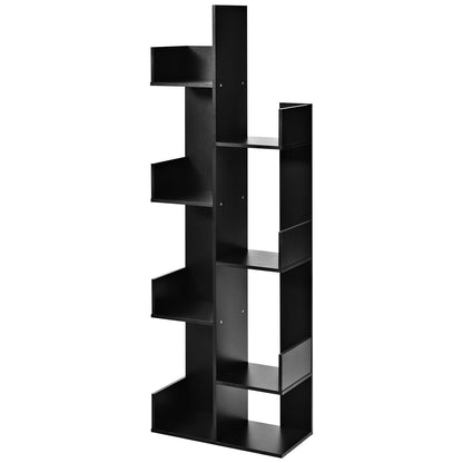 8-Tier Bookshelf Bookcase with 8 Open Compartments Space-Saving Storage Rack , Black Bookcases   at Gallery Canada