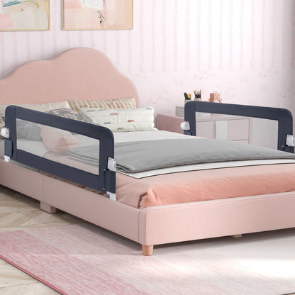 Foldable Bed Rail Swing Down Baby Bed Guard Rail, Gray Bassinets & Bedside Sleepers   at Gallery Canada