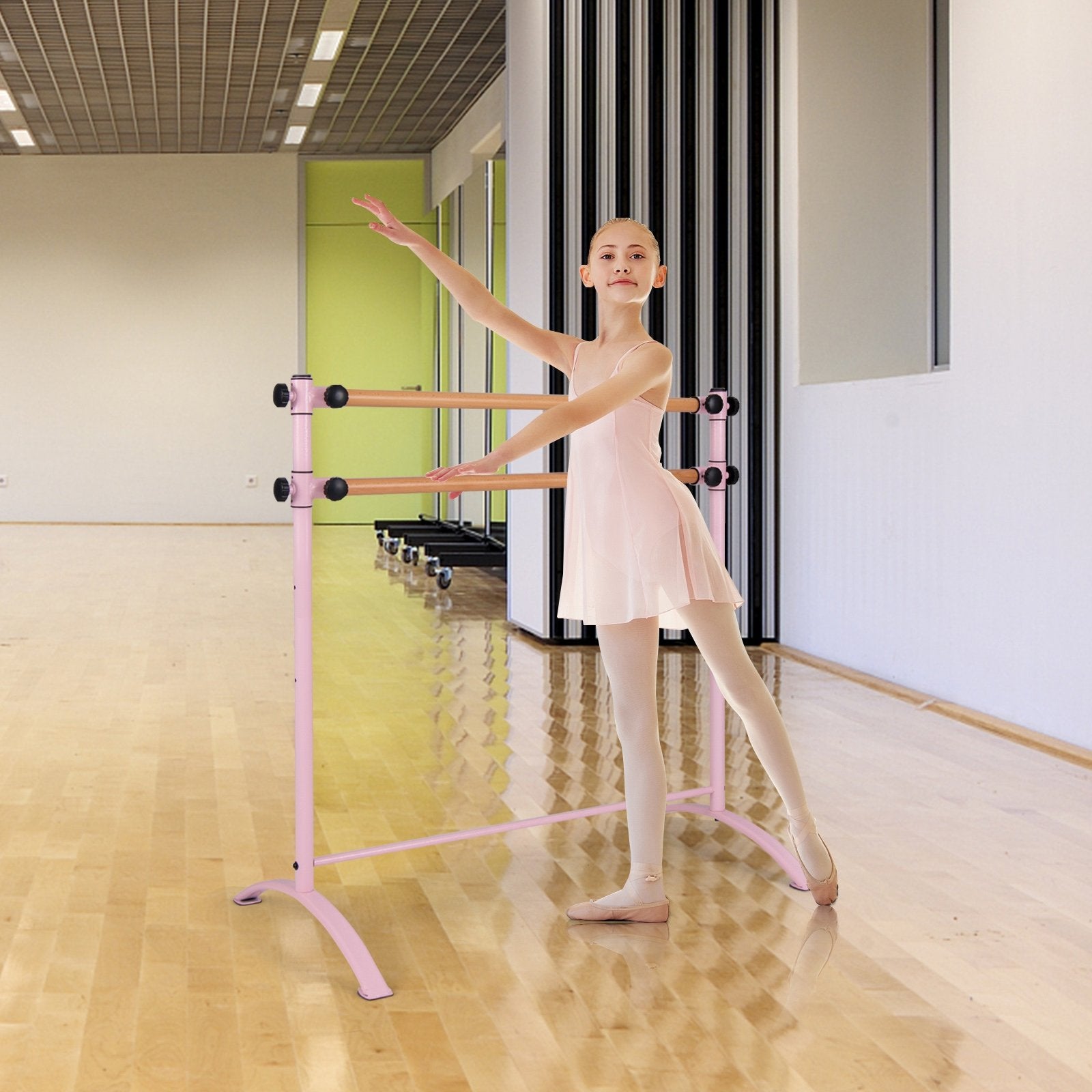 4 Foot Portable  Freestanding Double Ballet Barre, Pink Toy Sports   at Gallery Canada