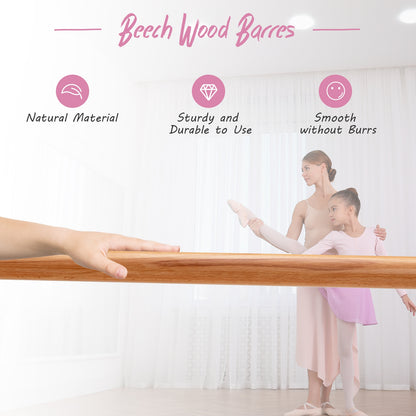 4 Foot Portable  Freestanding Double Ballet Barre, Pink Toy Sports   at Gallery Canada