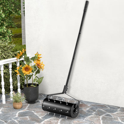 18/21 Inch Manual Lawn Aerator with Detachable Handle-18 inches, Black Lawn Care Tools   at Gallery Canada