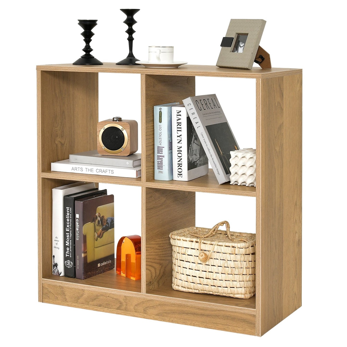 4-Cube Kids Bookcase with Open Shelves, Natural Bookcases   at Gallery Canada