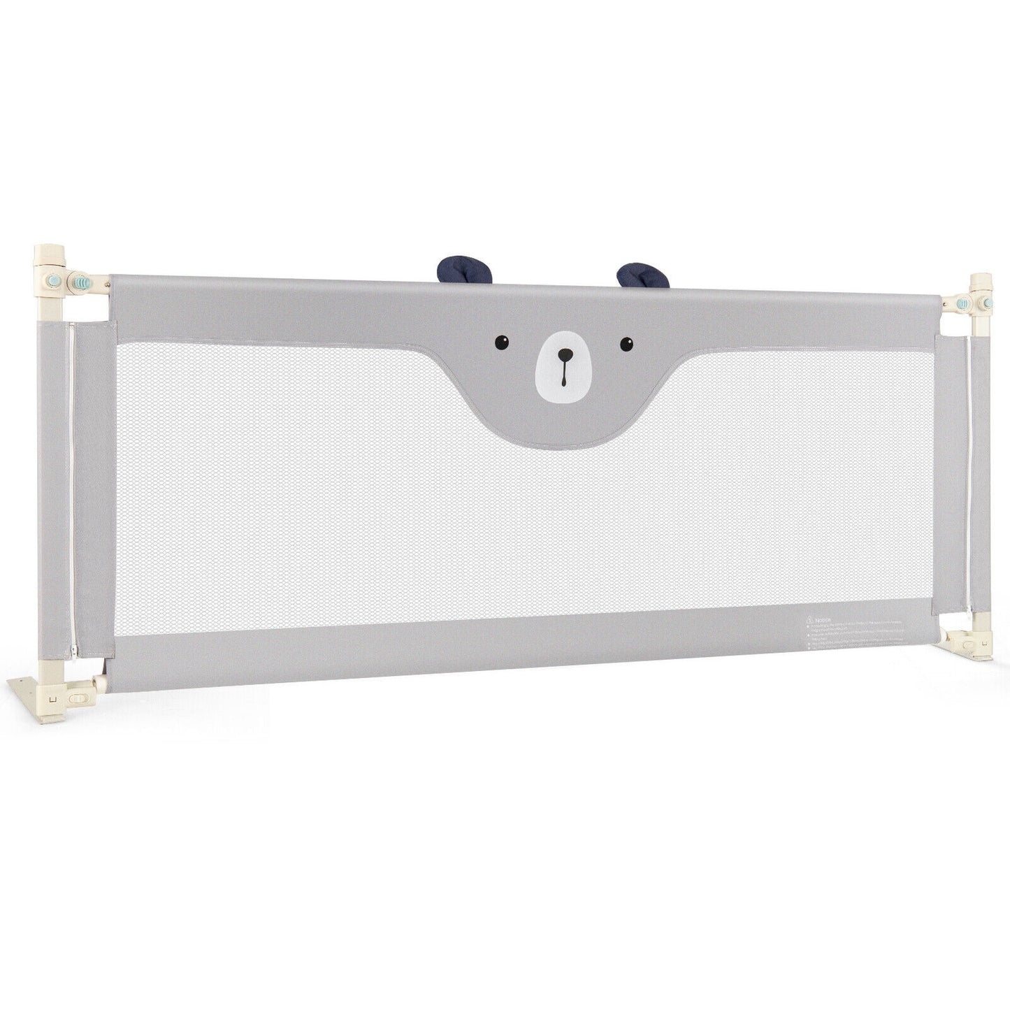 Vertical Lifting Baby Bedrail Guard with Double Safety Child Lock, Gray Bed Rails   at Gallery Canada