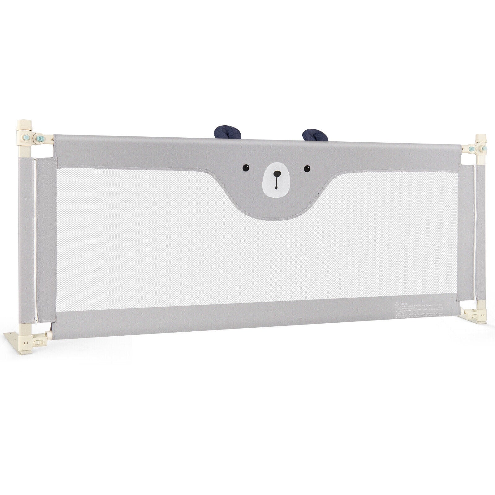 Vertical Lifting Baby Bedrail Guard with Double Safety Child Lock, Gray Bed Rails   at Gallery Canada