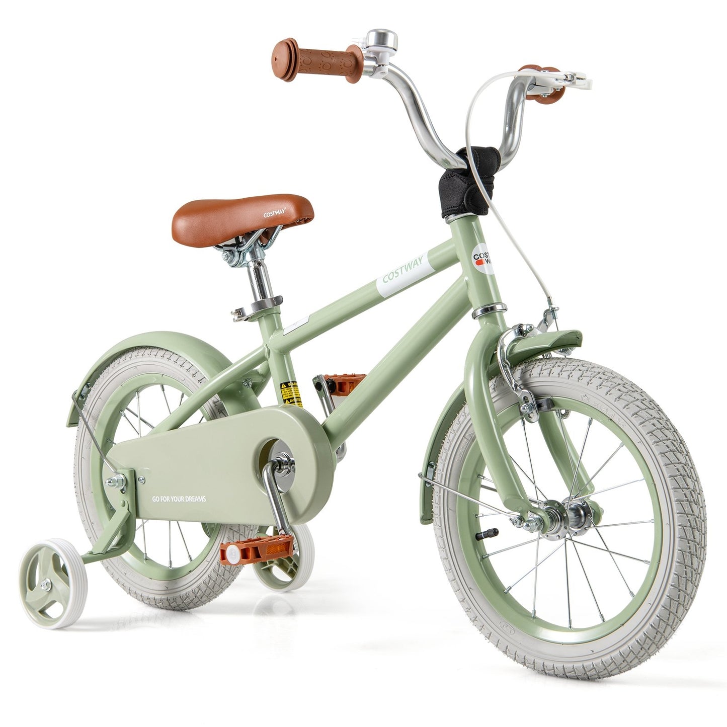 Kid's Bike with Adjustable Handlebar and Saddle Green-14 Inches, Green Kids Bike 14 Inch Wheel - Green  at Gallery Canada