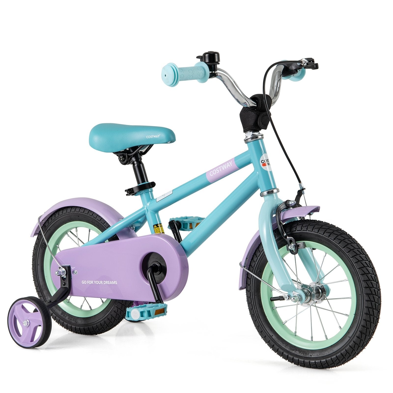 Kid's Bike with Adjustable Handlebar and Saddle Purple-12 Inches, Purple Kids Bike 12 Inch - Purple  at Gallery Canada