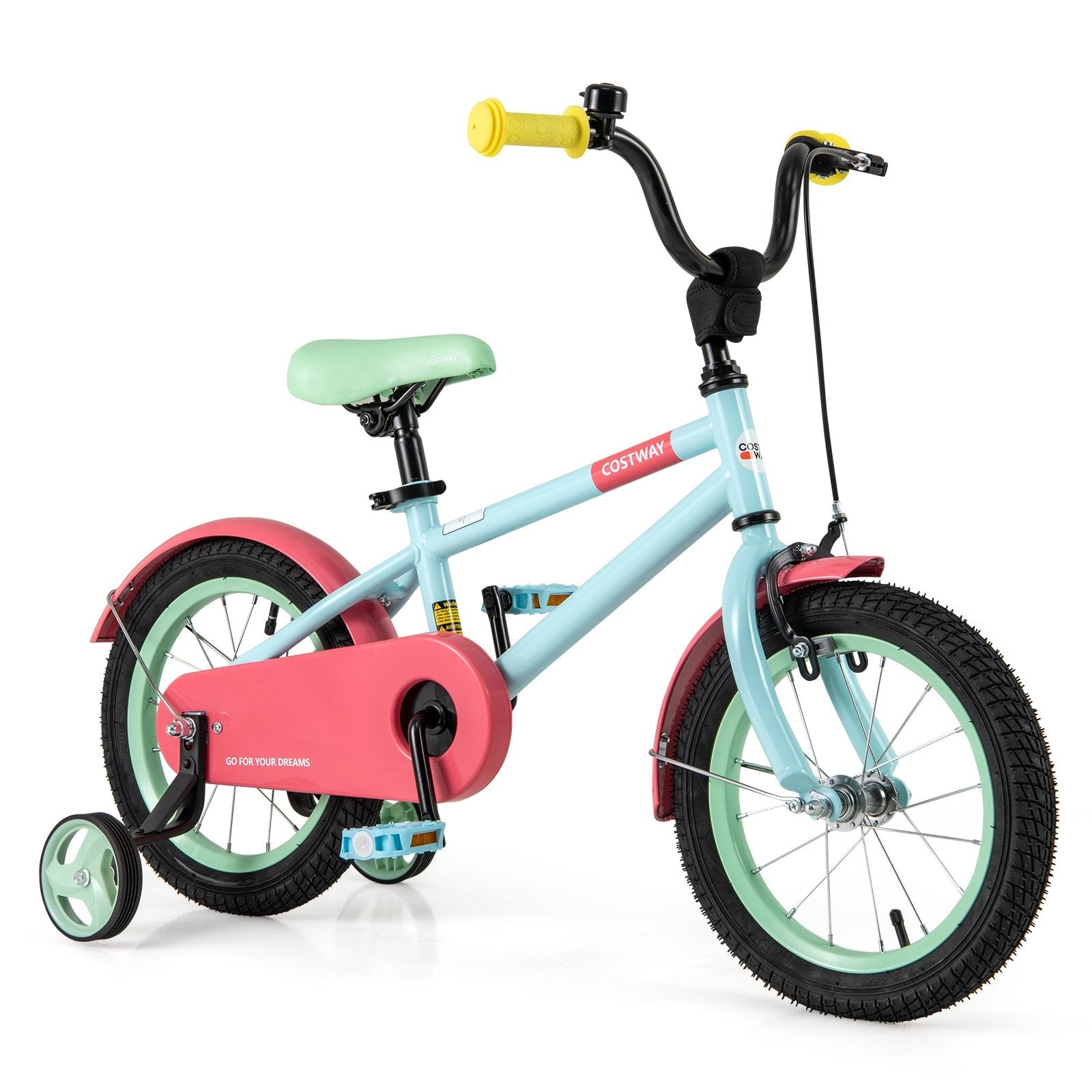 Kid's Bike with Adjustable Handlebar and Saddle Pink-14 Inches, Pink Kids Bike 14 Inches - Pink  at Gallery Canada