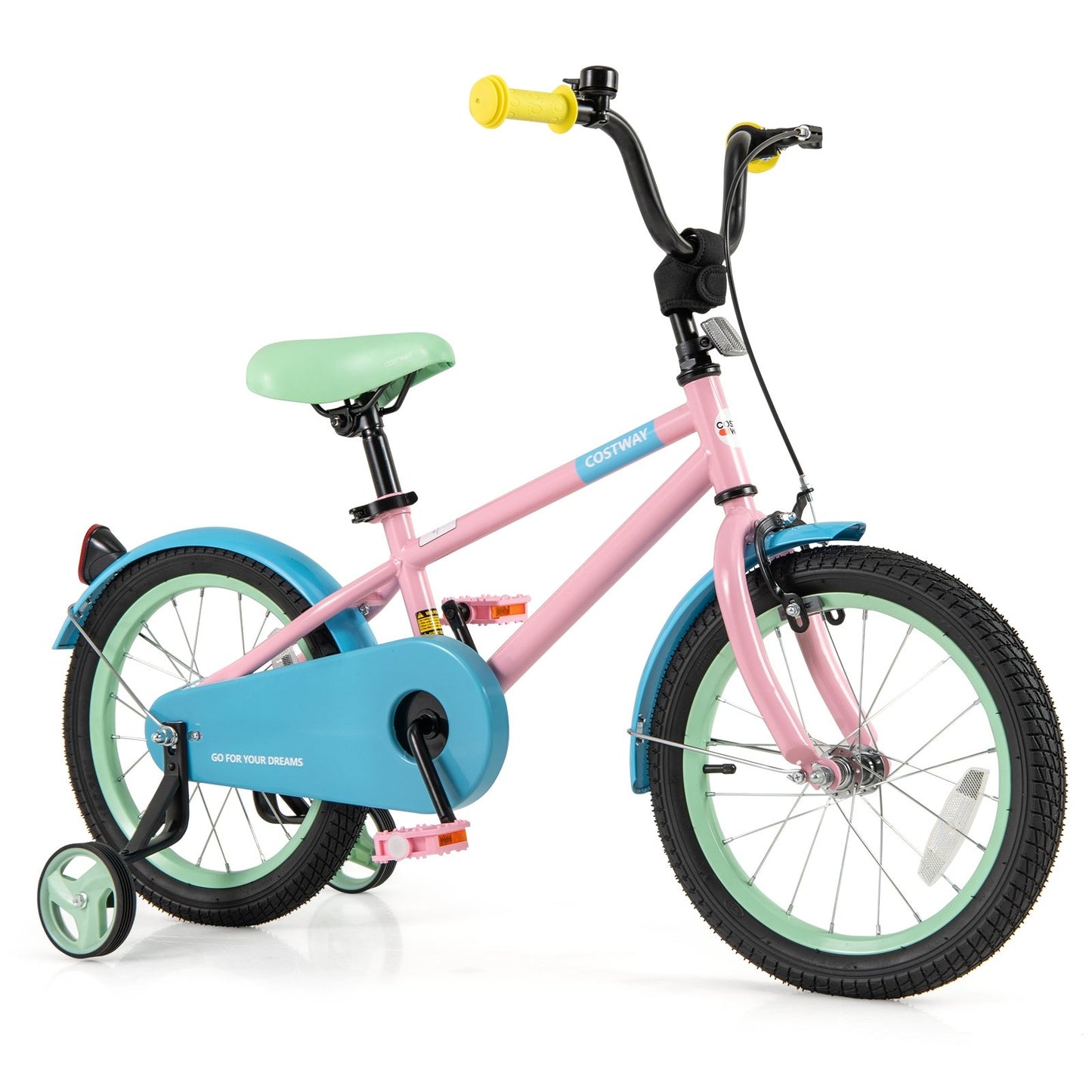 Kid's Bike with Adjustable Handlebar and Saddle Pink-16 Inches, Pink Kids Bike 16 Inch - Pink  at Gallery Canada