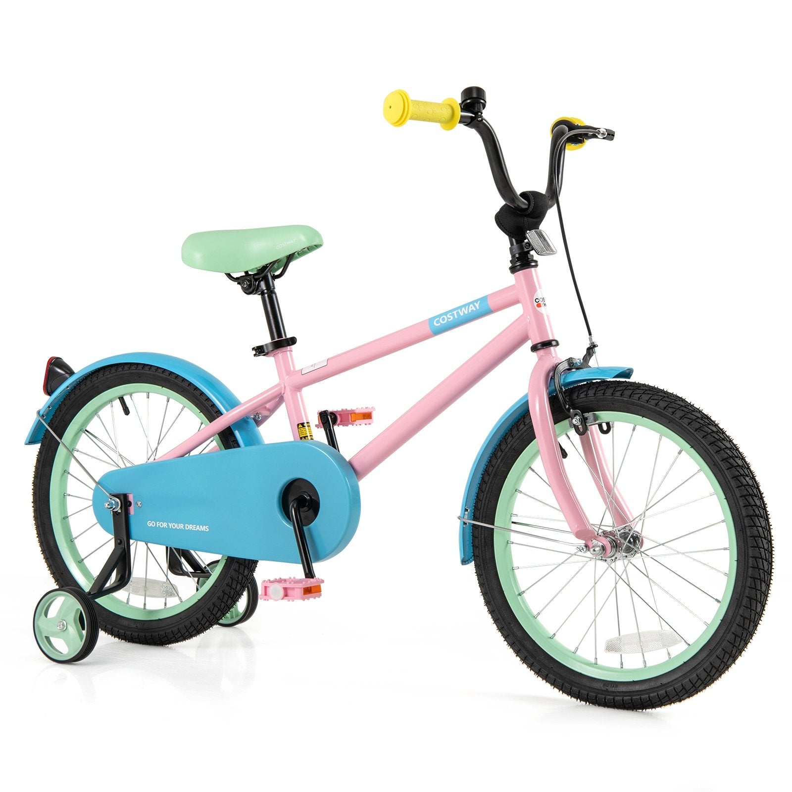 Kid's Bike with Adjustable Handlebar and Saddle Pink-18 Inches, Pink Kids Bike 18 Inch - Pink  at Gallery Canada