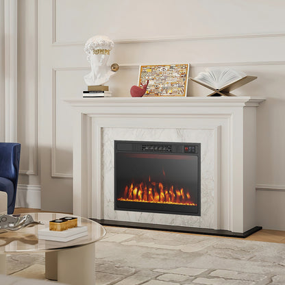 23 Inches 750W/1500W Electric Fireplace Heater with Alter Flame Color and Brightness, Black Fireplaces   at Gallery Canada