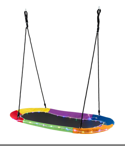 60 Inches Saucer Swing with LED Lights for Kids and Adults, Multicolor Swing & Playsets   at Gallery Canada