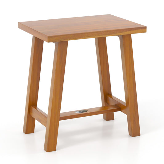 Bathroom Shower Stool Teak Shower Bench for Shaving Legs and Spa Bath, Natural Bath Safety Natural  at Gallery Canada