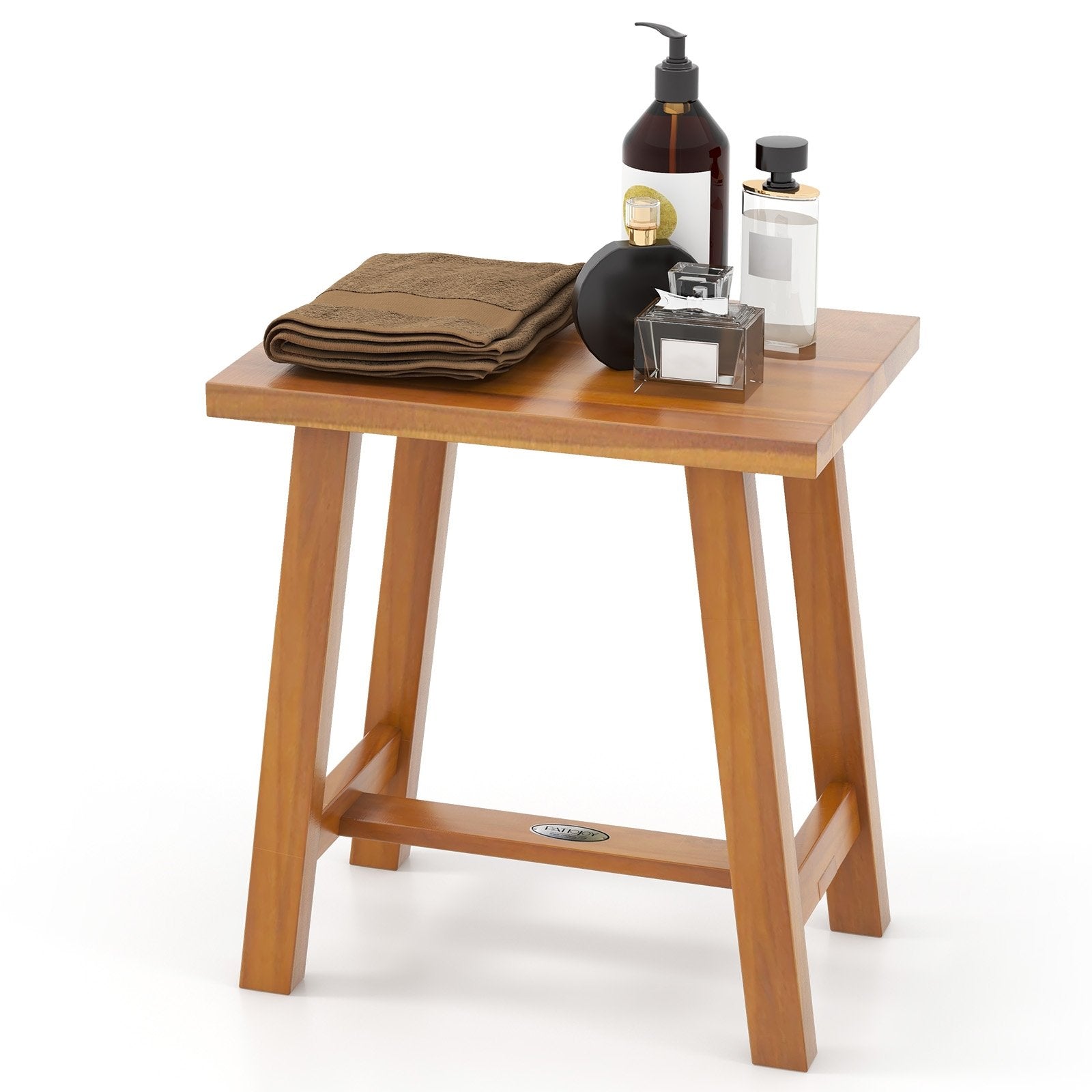 Bathroom Shower Stool Teak Shower Bench for Shaving Legs and Spa Bath, Natural Bath Safety   at Gallery Canada