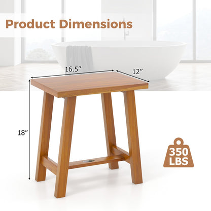 Bathroom Shower Stool Teak Shower Bench for Shaving Legs and Spa Bath, Natural Bath Safety   at Gallery Canada