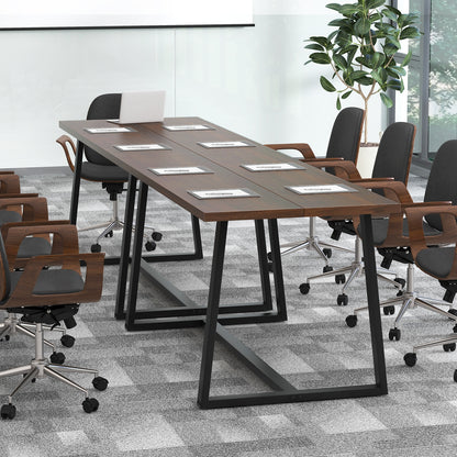 Large Dining Table with Heavy-duty Metal Frame and Anti-slip Foot Pads, Coffee Dining Tables   at Gallery Canada