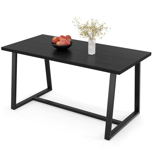 Large Dining Table with Heavy-duty Metal Frame and Anti-slip Foot Pads, Black Dining Tables Black  at Gallery Canada