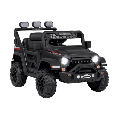 12V Electric Kids Ride on Truck with Remote Control and Music, Black