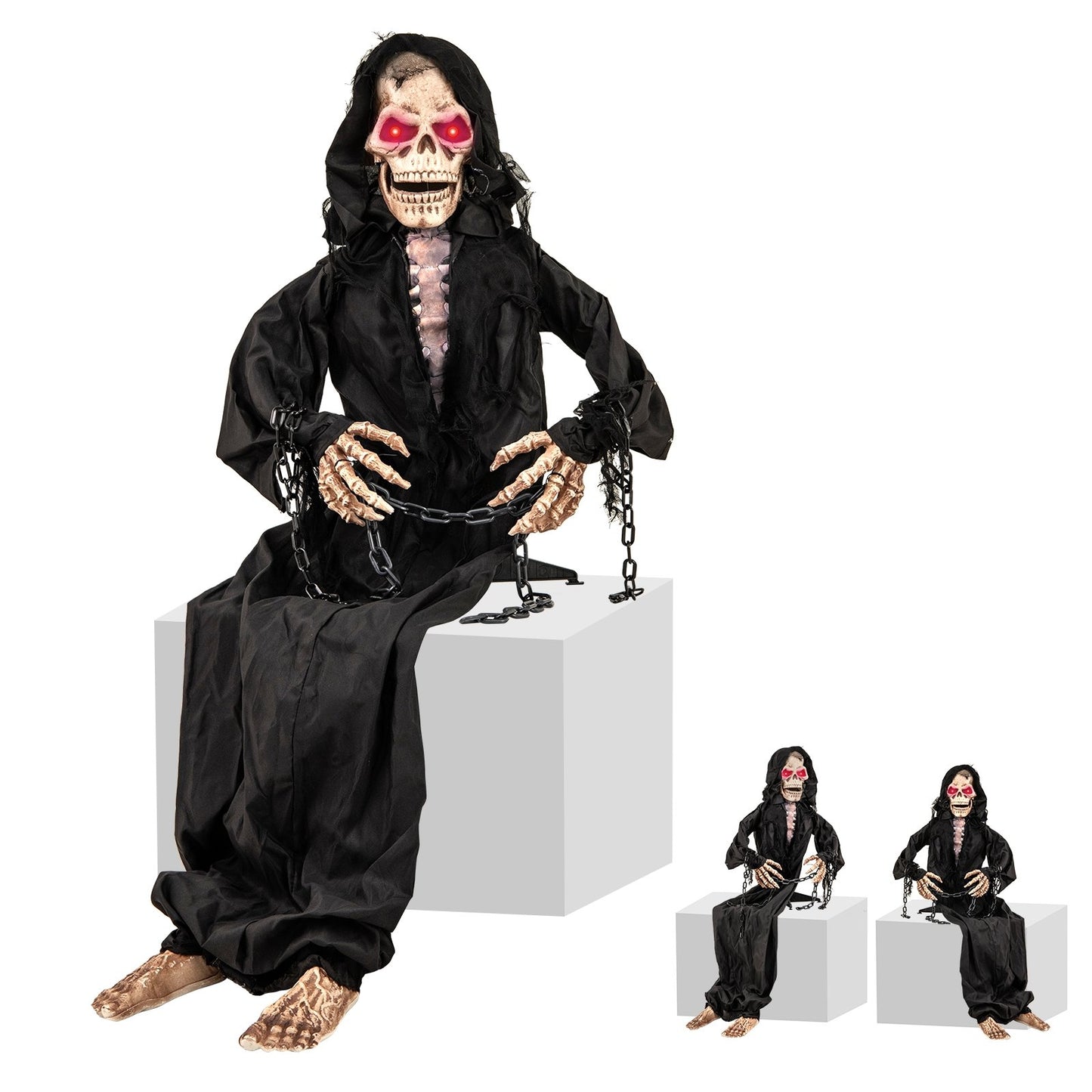 5 Feet Animated Halloween Sitting Reaper with Voice Greetings Halloween Options  at Gallery Canada